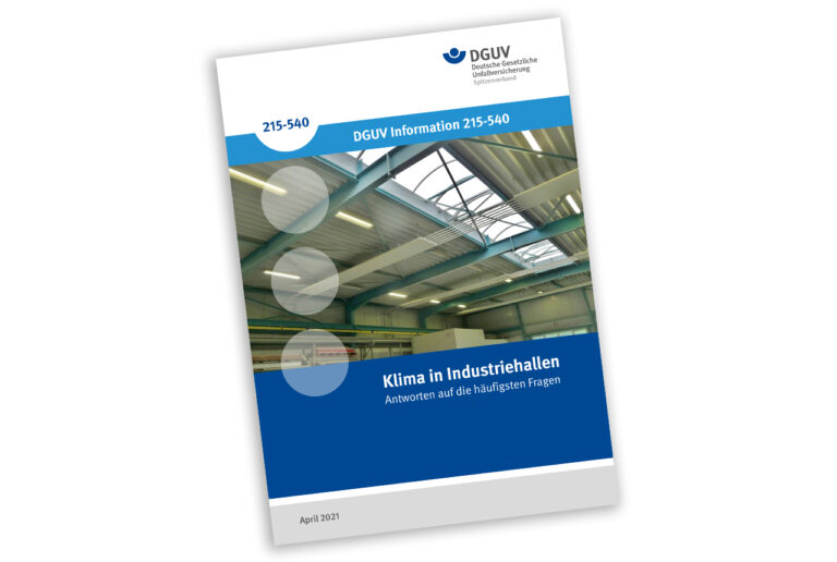 Titelseite der Broschüre „Klima in Industriehallen – Antworten auf die häufigsten Fragen“